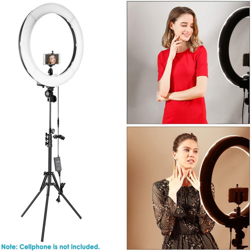 Imagen 3 de 4 de Anillo Luz Led Maquillaje Y Fotografia De 18 Recargable