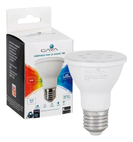 Lâmpada Led Par20 7w Smart Rgb Ip20 600 Lumens - Gaya