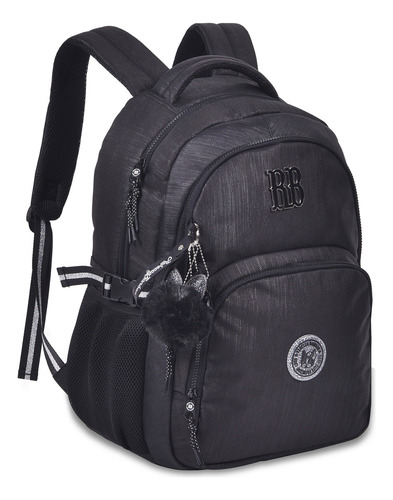Mochila De Costas Rb24527 Rebecca Bonbon Preto Escolar Clio Desenho do tecido Lisa