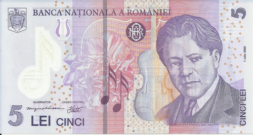 Rumania 5 Lei 2005 Polímero 