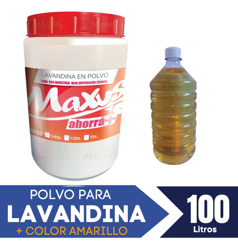 Polvo Concentrado Para  100 Lts Lavandi. + Color Amarillo