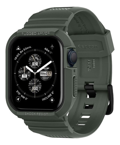 Funda Malla Spigen Para Apple Watch 44/45mm Rugged Verde