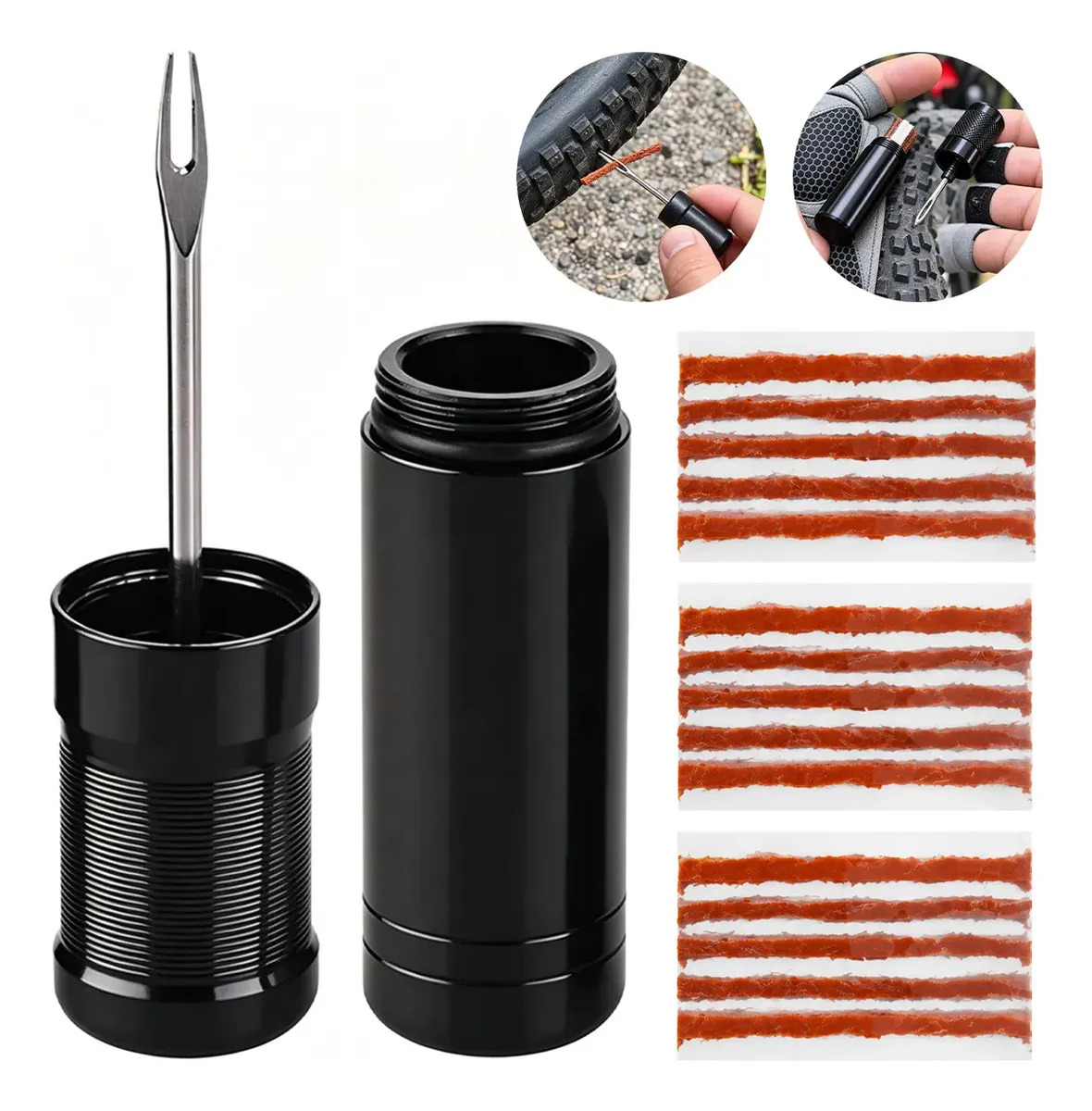 Kit de Reparación para Neumáticos de Bicicleta Tubeless de 16 Piezas AVENIX