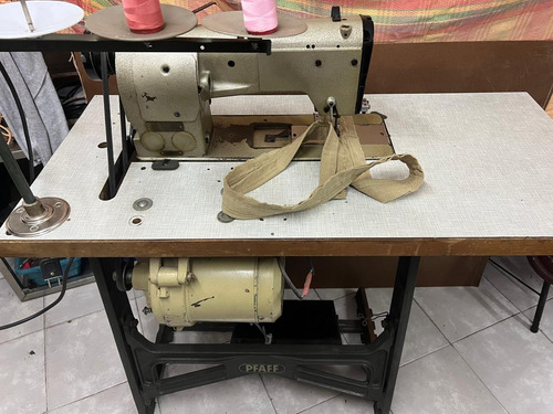 Maquina Recta Industrial Pfaff Doble Aguja Gris (Usado)