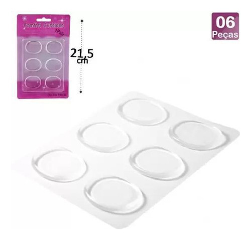 Protetor Para Calcanhar Silicone Reutilizável 6 Peças