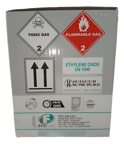 Oxido De Etileno 67gr X3 Cartuchos - Efelab