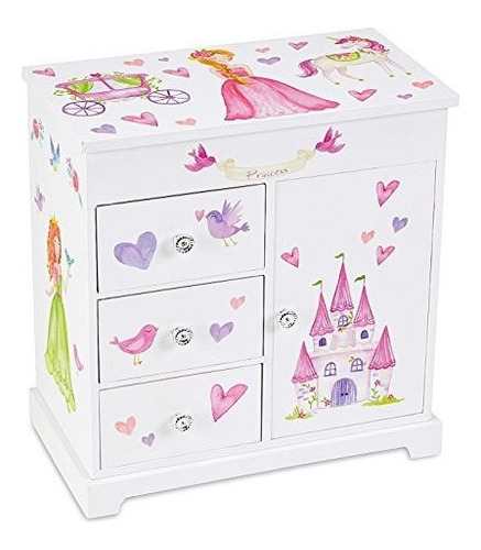 Caja Musical Joyero Musical De Unicornio Con 3 Cajones Extra