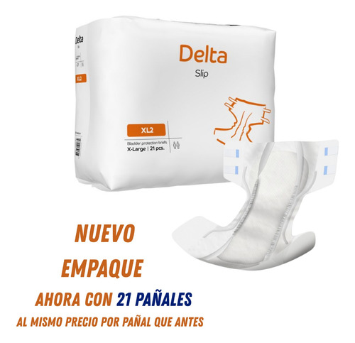 Pack X3 Pañal Anatómico Abena Delta Slip Extra Grande Xl2