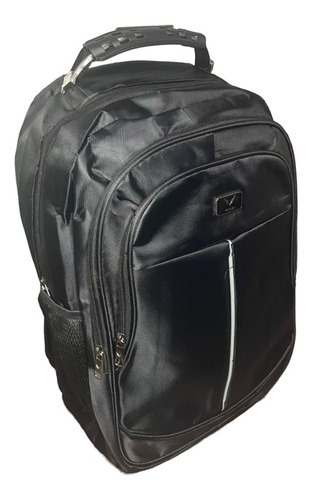 Bolsa Mochila Grande Reforçada Executiva Trabalho Viagem Cor Preto Desenho do tecido Liso