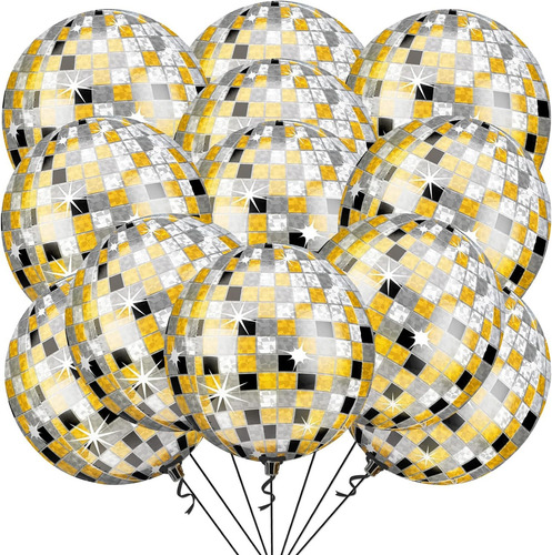 Globos Orbz Esfera Mayoreo 100piezas 22pLG Disco Oro