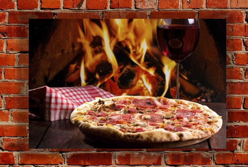 Vinilo Decorativo 30x45cm Pizza Pizzeria Comidas M7
