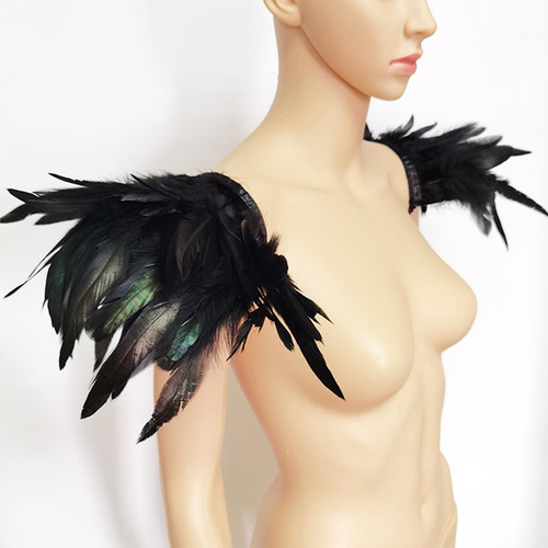 Pluma Encogimiento De Hombros Alas Chal Pluma Capa Hombro