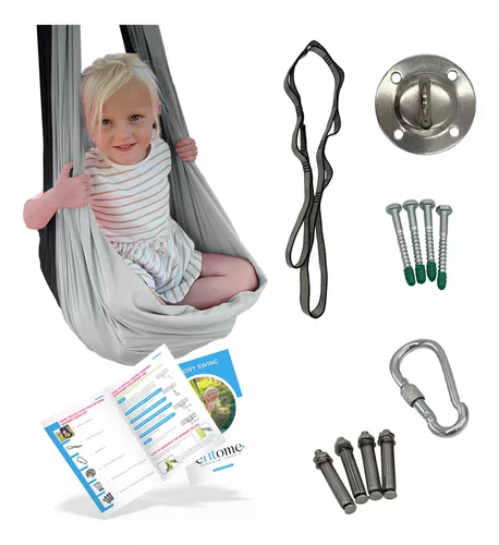 Columpio sensorial para interiores y exteriores para niños, columpio de  compresión ajustable en altura para niños, columpio de terapia ideal para