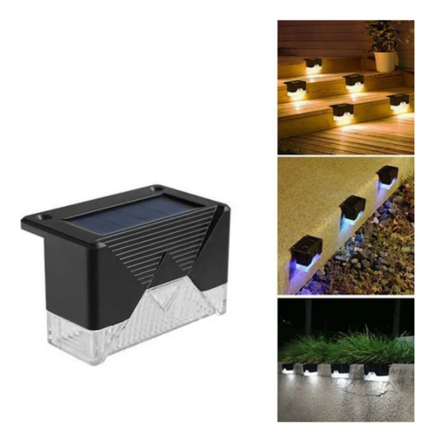 Kit 4 Luces Solares Patio Jardín Para Escaleras Y Muros Led