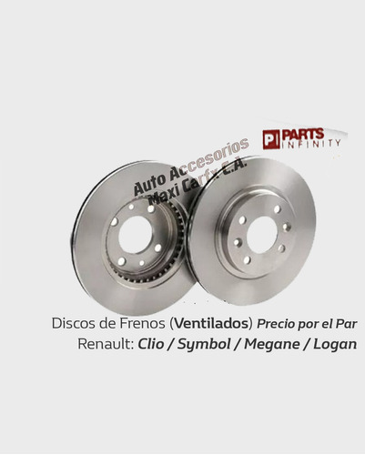 Disco De Freno Renault 19 1.8 Clio Symbol Logan Megan Kangoo