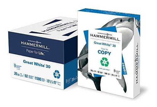 Papel Hammermill Great White 30% Papel De Copia Reciclado 20