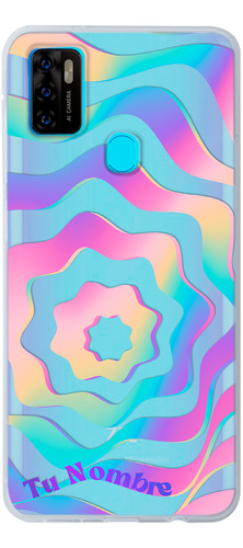 Funda Para Zte Para Mujer Curvas Colores Con Tu Nombre