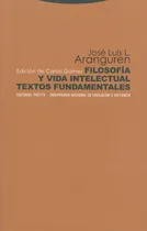 Comprar Filosofia Y Vida Intelectual Textos Fundamentales, De Aranguren, José Luis L.. Editorial Trotta, Tapa Blanda, Edición 1 En Español, 2010