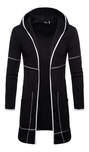 Chaqueta De Chaqueta Con Capucha Para Hombre D7, Larga, Tal