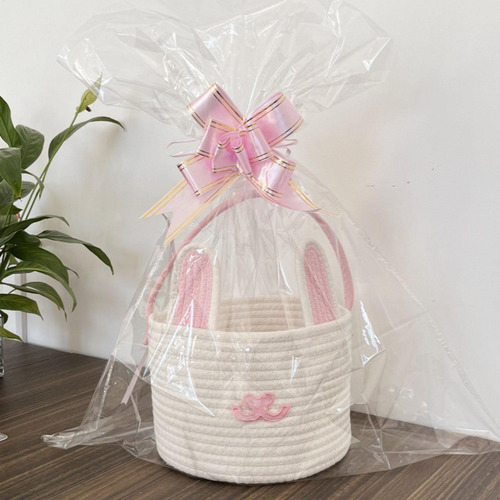 Cesta Con Orejas De Conejo Cestas De Pascua Con Conejitos Pa