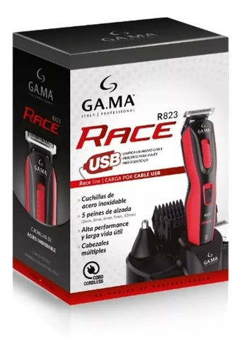 Imagen 3 de 10 de Maquina Cortar Pelo Cortadora Gama Gc Trimmer Patillas Barba Vellos Cuerpo Pecho Multiuso Accesorios Garantia (49)