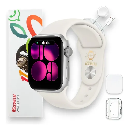Smartwatch Microwear S11 47mm Prata NFC Resiste Água Notificações...
