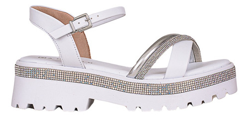 Sandália Feminina Plataforma Com Strass Ramarim 2335204