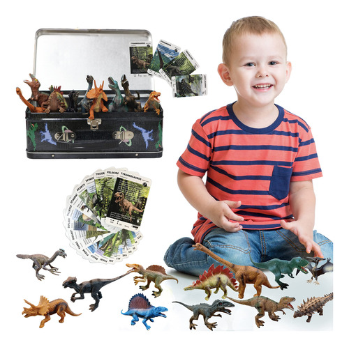 Dinotown - Juguetes De Dinosaurio Con 12 Figuras, Caja De A.