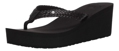 Roxy Sandalia Mellie De Cua Para Mujer, Negro, 8