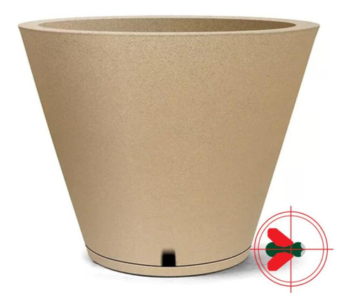 Vaso Petra Cone Nº30 Com Prato Areia