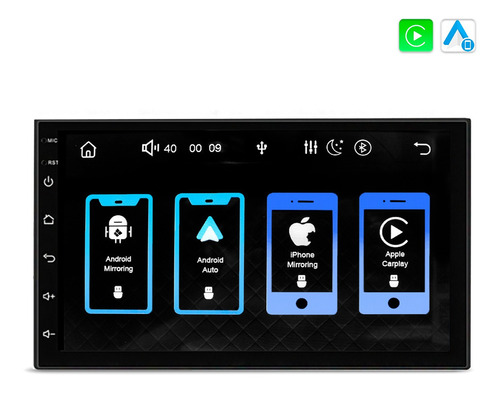 Central Multimídia Mp5 Prime Carplay Slim Tela 7 Polegadas