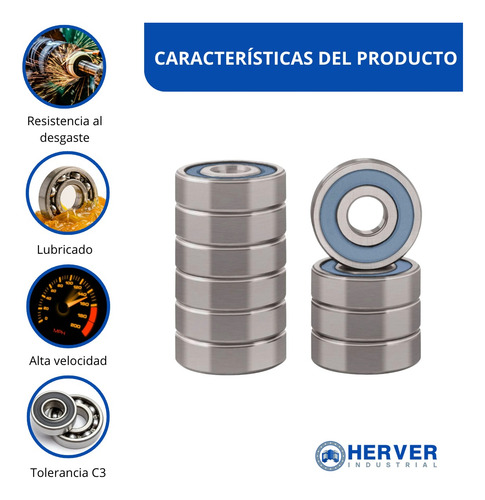 Balero 6302-2rs C3 Para Marcha Y Alternador Kit De 10 Piezas