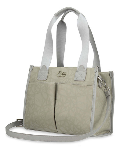 Bolsa Tote Cloe Javari I Mediano Color Gris