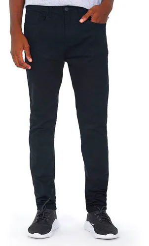 Cal a Masculina Color Skinny Polo Wear Preto Parcelamento sem juros