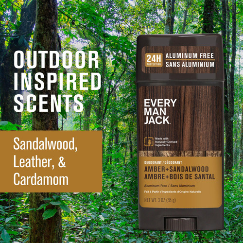 Desodorante Every Man Jack Amber + Sandalwood 90 Ml (paquete