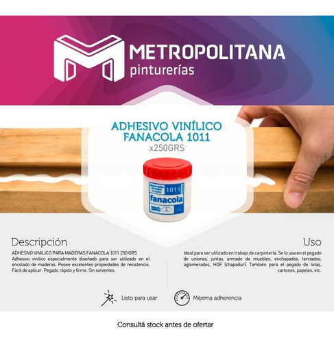 Adhesivo Cola Vinilica Fanacola 1011 | 250gr