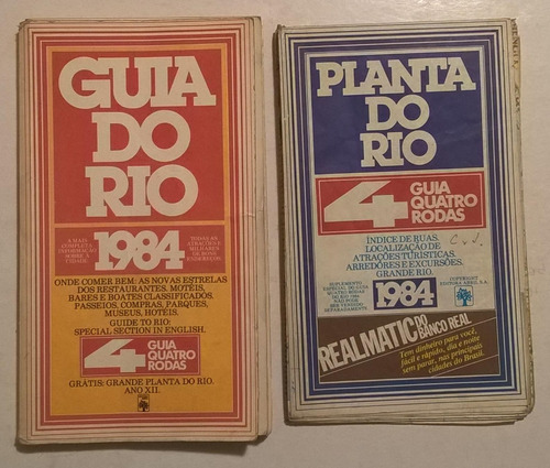 Guía + Plano - Rio De Janeiro - Brasil 1984 - 4 Quatro Rodas