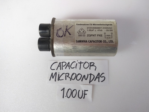 Capacitor Microondas Alta Tensión 1.00 Uf 2100 V