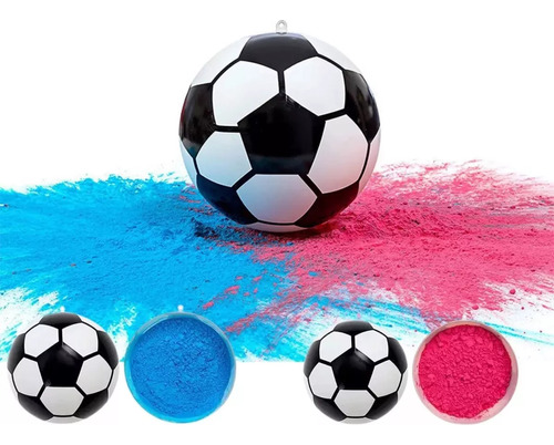 Balón De Revelación De Género Fútbol Azul Y Rosa Fiestas Sex