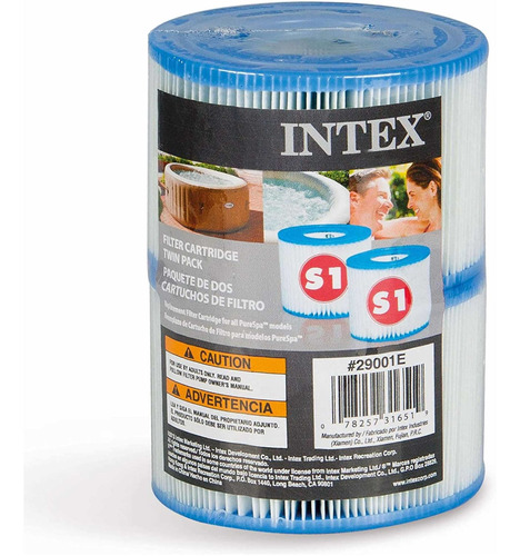 Pack X 2 Filtro Intex S1 - Jacuzzi Pure Spa Repuesto