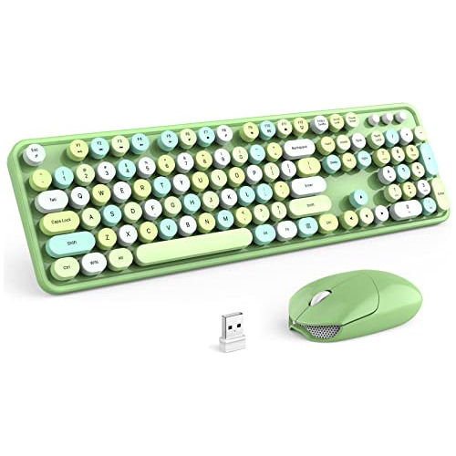 Teclado Inalámbrico Y Mouse Combo - Geezer Olive 39ctu