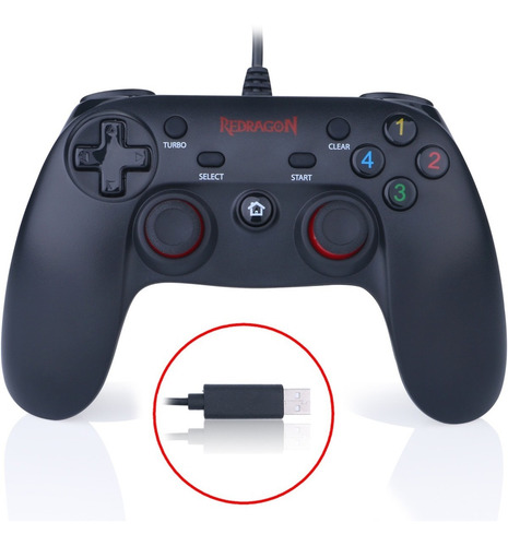 Imagen 3 de 5 de Gamepad Joystick Redragon Saturn G807 Usb Pc Ps3 Vibración