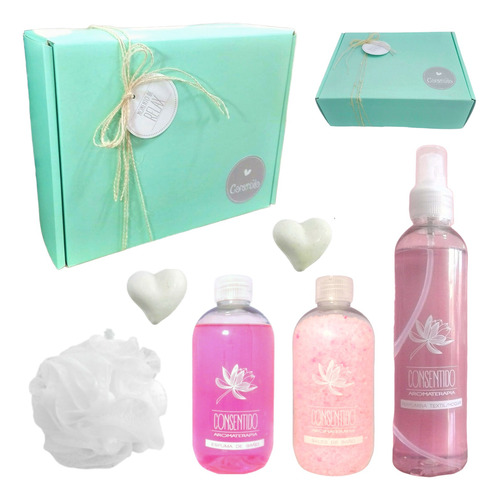 Set Caja Regalo Mujer Box Zen Rosas Kit Spa Relax N37 Relax