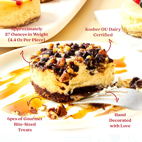 David's Cookies Turtle Chocolate Pecan Mini Cheesecakes - 6