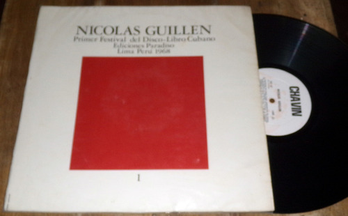 Nicolas Guillen Primer Festival Del Disco 1968 Lp Kktus