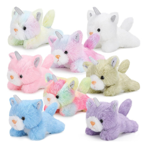 8 Piezas De Mascotas De Peluche De 5 Pulgadas Animales Relle