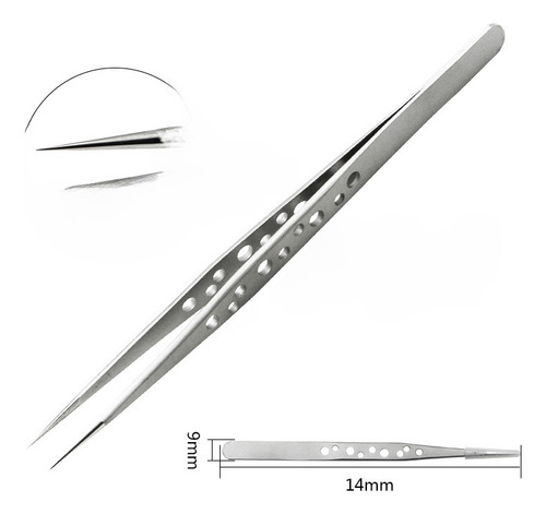 Pinza De Punta Curva Esd-15 De Acero Inoxidable