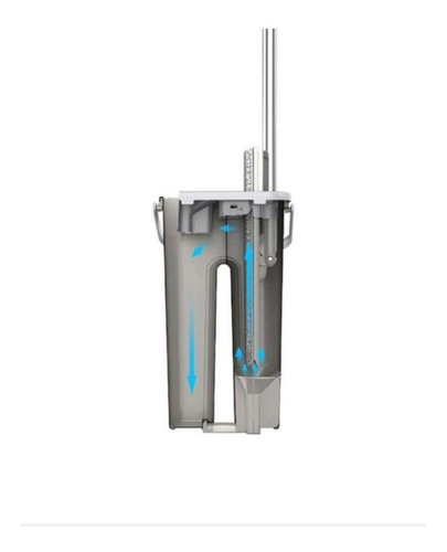 Mop Flat Balde 6 Litros Com 2 Refis Com Cabo Extensível Inox