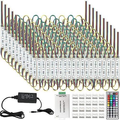 100 Pies 200pcs Módulo Led Fachada Control Remoto, Tir...