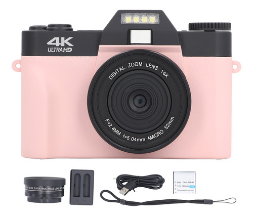 Cámara Digital 4k Para Fotografía, Vídeo, Enfoque Automático